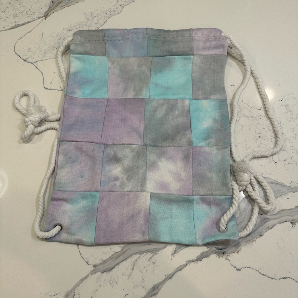 Nwt rag wear tie dye patchwork drawstring backpack
